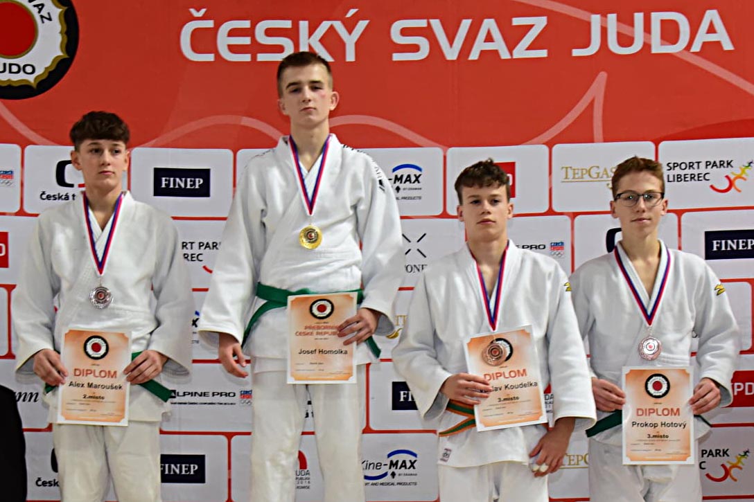 Prokop Hotový na stupních vítězů na MČR v judu U15